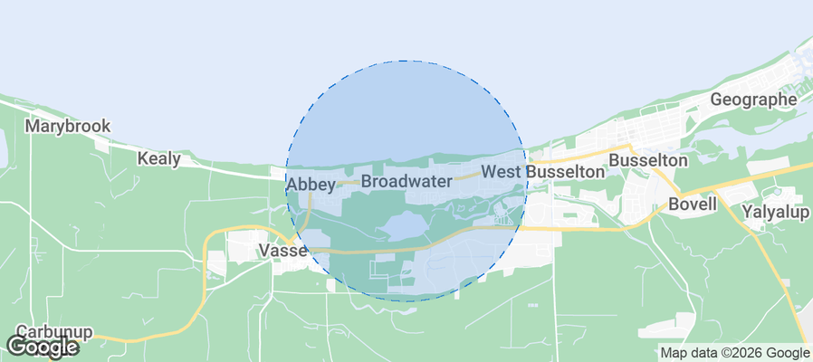 Broadwater Airbnb map